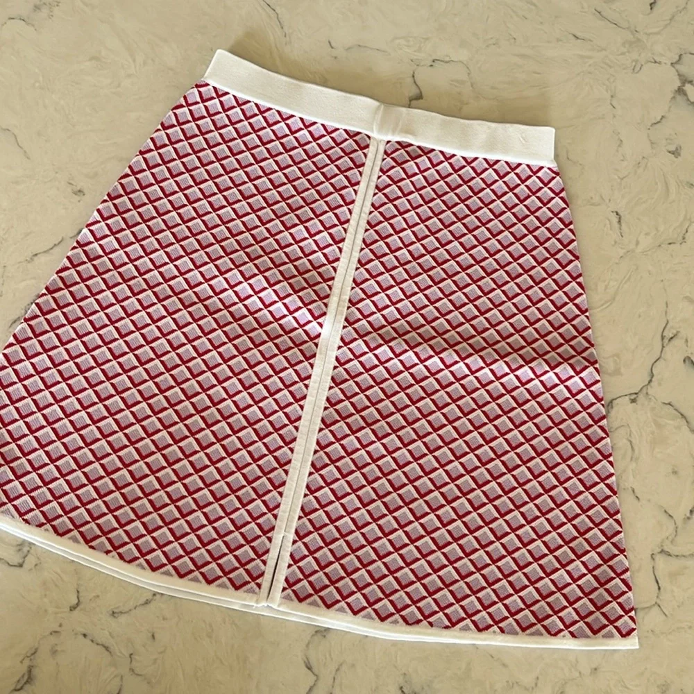 Sandro Matching Set Skirt & Top - Pink/Red Pattern - S - Picture 6 of 15
